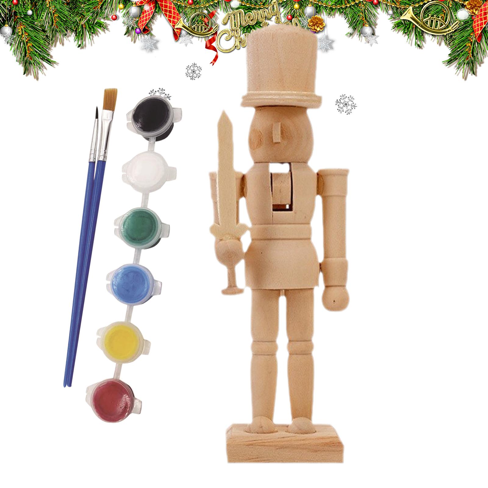 Nutcracker Figurine - قم بتلوين جنود كسارة البندق الخشبية