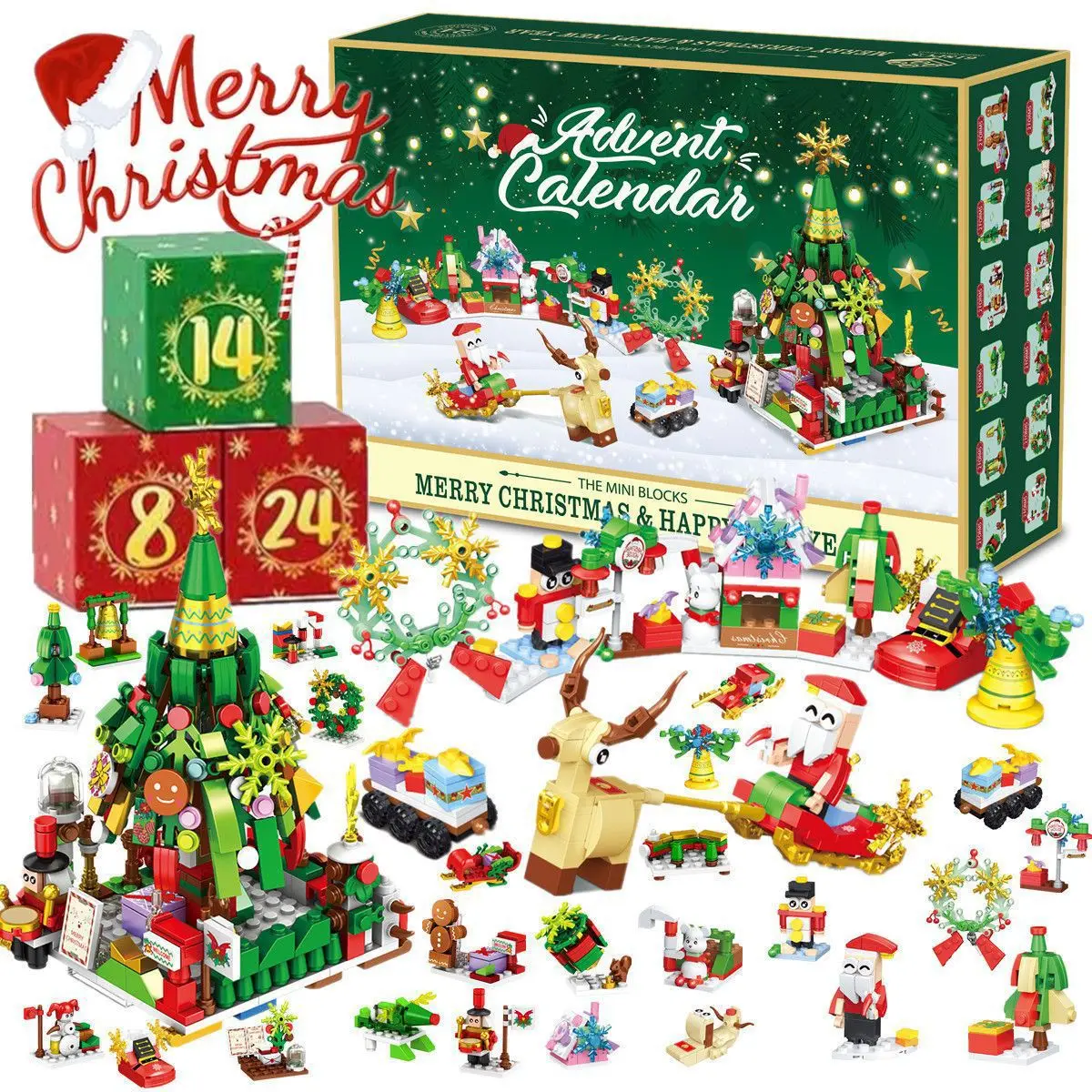 Lego Set Technic - مجموعة ألعاب مكعبات بناء عيد الميلاد