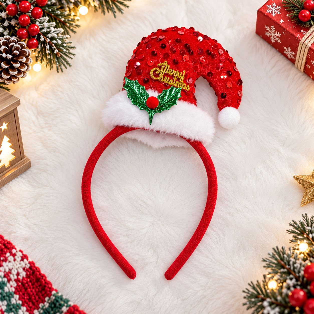 عصابة رأس لعيد الميلاد مع قبعة - مراجعة Reindeer Antlers Headband وسعره