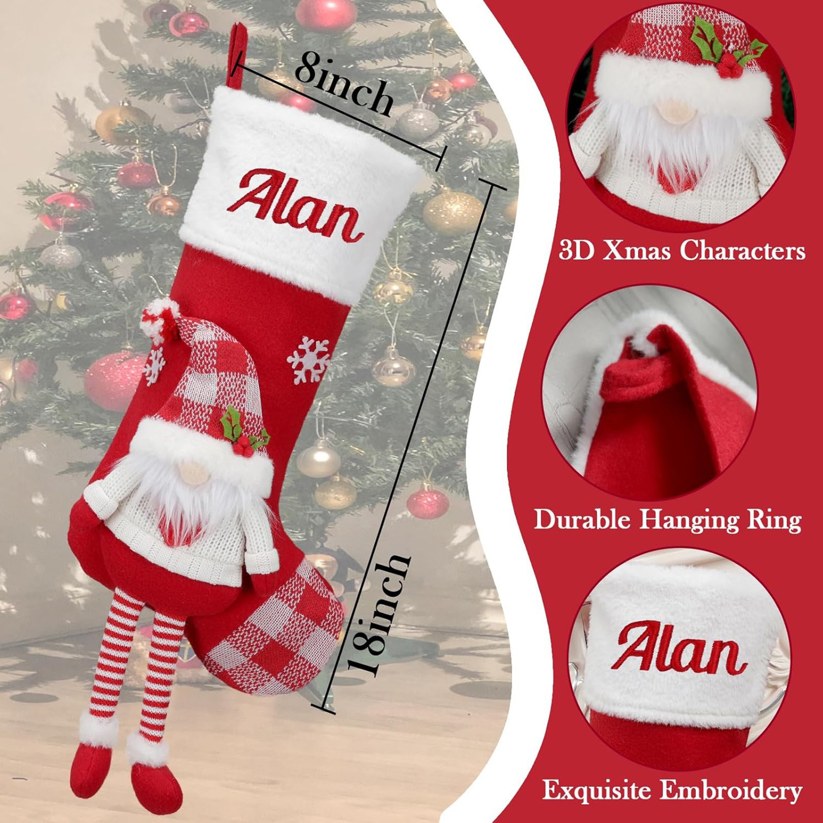 جورب زينة عيد الميلاد الكلاسيك - مراجعة Christmas Stocking Hanging وسعره