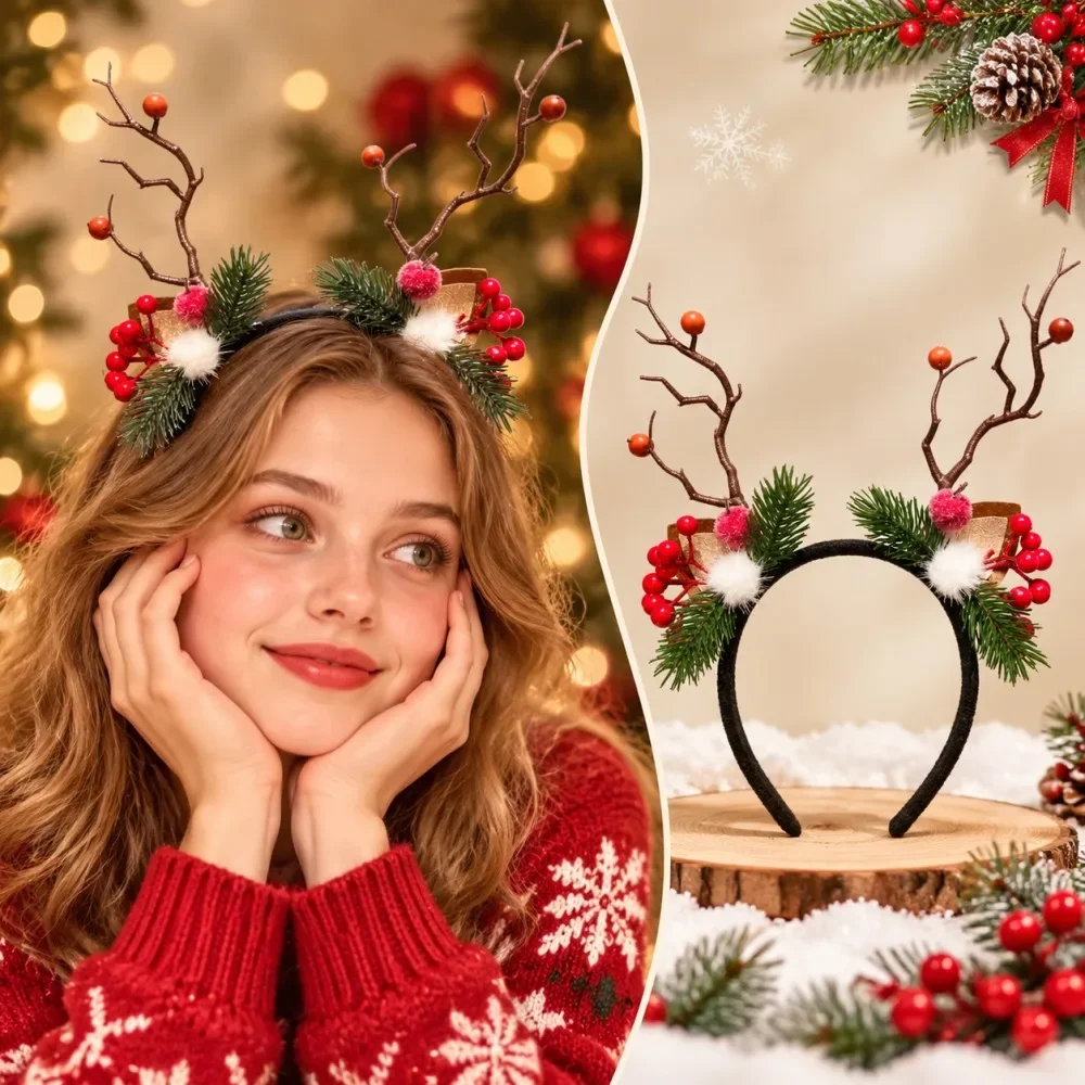 عصابة رأس عيد الميلاد على شكل  - مراجعة Reindeer Antlers Headband وسعره