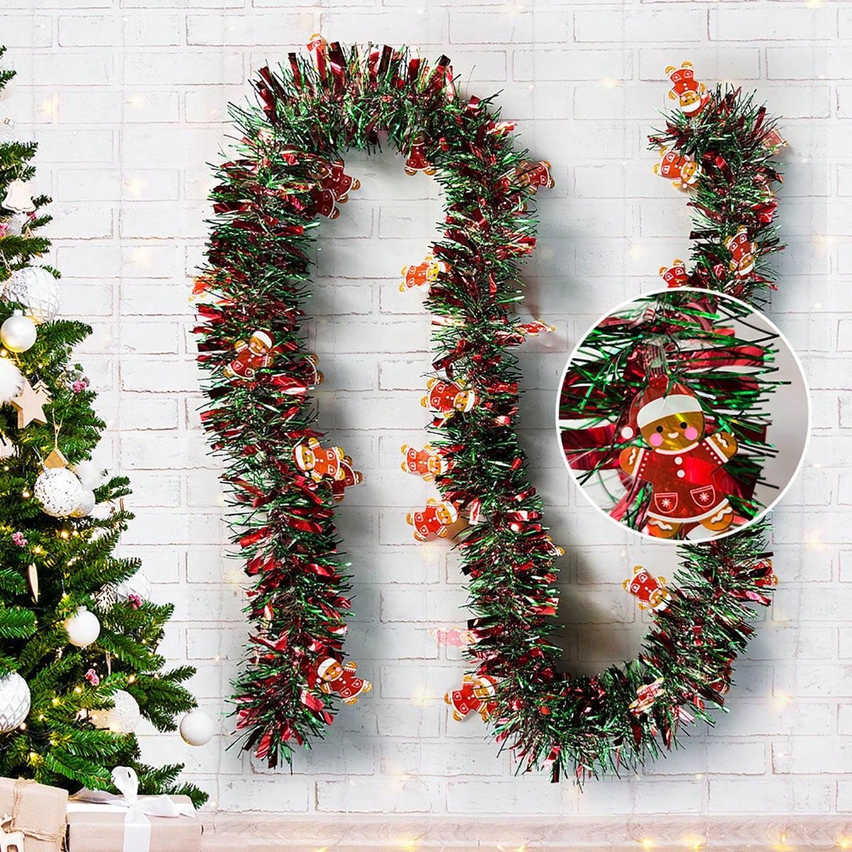 زينة عيد الميلاد: سلسلة زينة ح - مراجعة Tinsel Garland Decoration وسعره