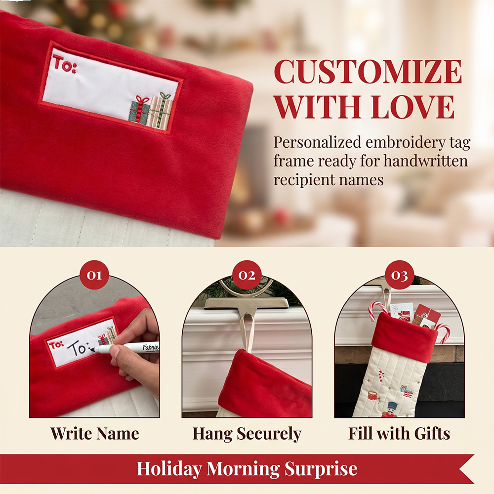 جورب عيد الميلاد المخصص بتصميم - مراجعة Christmas Stocking Hanging وسعره